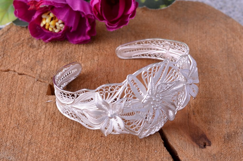 Silver sale filigree bangles