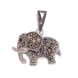 Marcasite Elephant Pendant