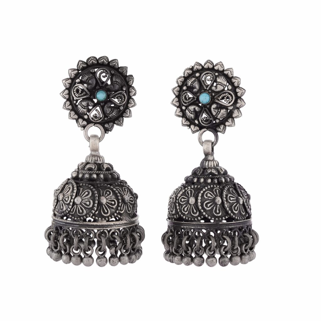 Antique Oxidized Earrings | Oxidized Jhumkas