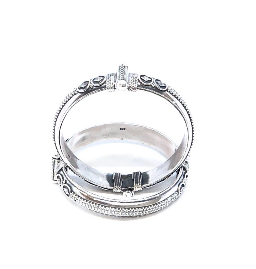 Antique Silver Sleek Bangles - Divine Jewels