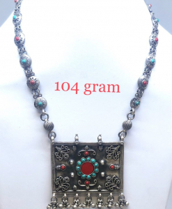 Antique Silver designer Colorful Necklace