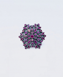 Exclusive Cut Stone Purple Ring