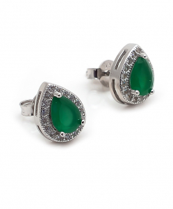 CZ Green Stone Earring