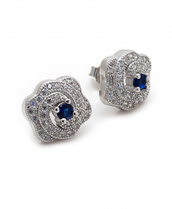 CZ Blue Stone Earring