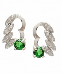 CZ Beautiful Green Earrings