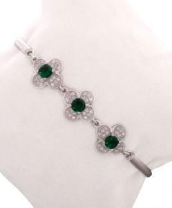 Beautiful CZ Green Bracelet