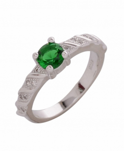 CZ Green Stone Ring