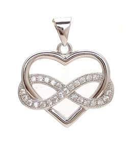 CZ Tangled Heart and Eight Pendant