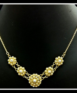 Filigree Exclusive Two Tone Flower Necklace Chain