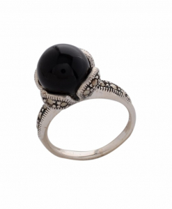 Marcasite Black Stone Ring